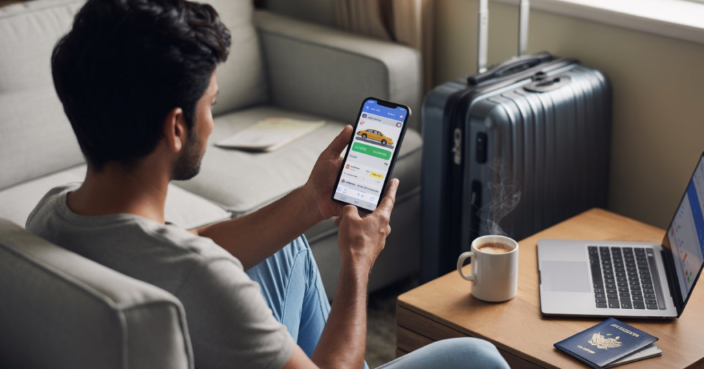 How to book Airport Taxi Service in Ahmedabad online using mobile