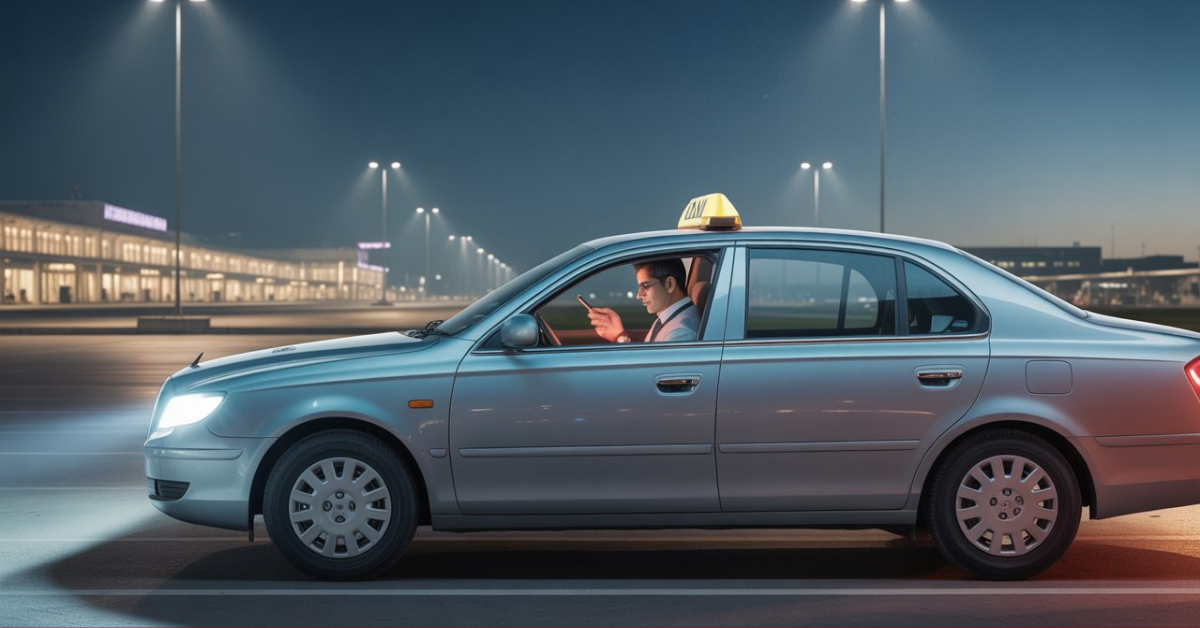 Late night airport taxi service Ahmedabad with professional driver ensuring safe passenger travel