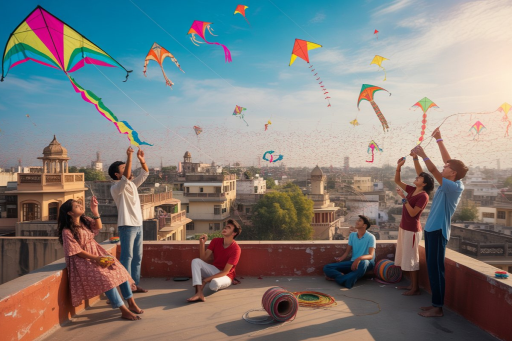 Best kite flying spots in Ahmedabad including rooftops and riverfront