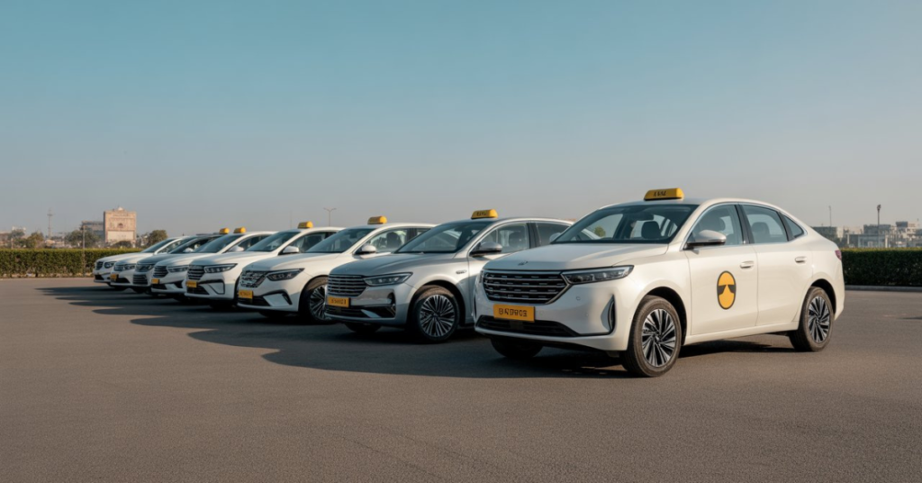 Clean and well-maintained cars of top rated taxi in Ahmedabad