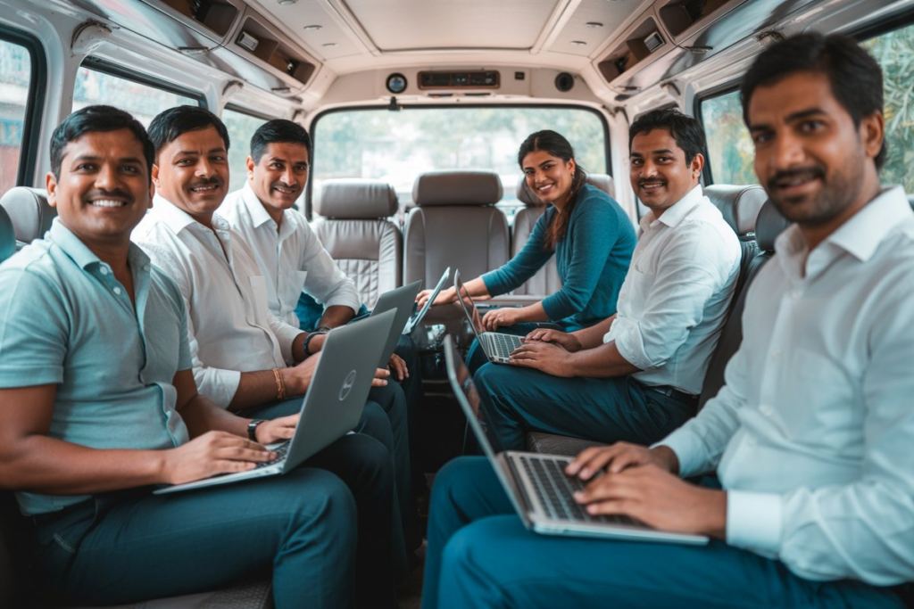 Tempo traveller Ahmedabad for corporate trip - professional group travel solution