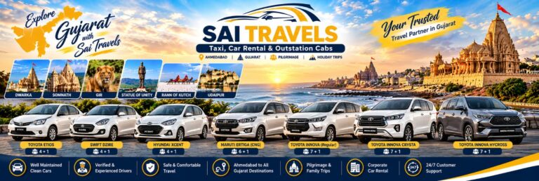 Sai Travels Ahmedabad Gujarat Travel Guide and Outstation Taxi Service